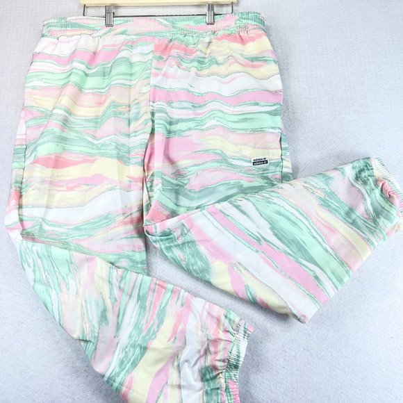 NWT ADIDAS Womens 1X Watercolor Relaxed Fit High Rise Casual Joggers Pockets - Picture 1 of 12